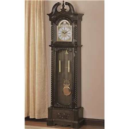 Dark Traditional Grandfather Clock with Chime